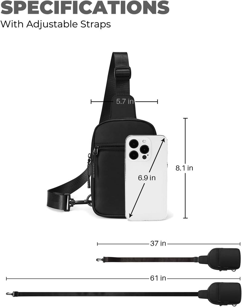 CHOLISS Small Sling Bag for Women and Men, Crossbody Bags Trendy Fanny Packs Chest Bag with Extended Strap - Image 5